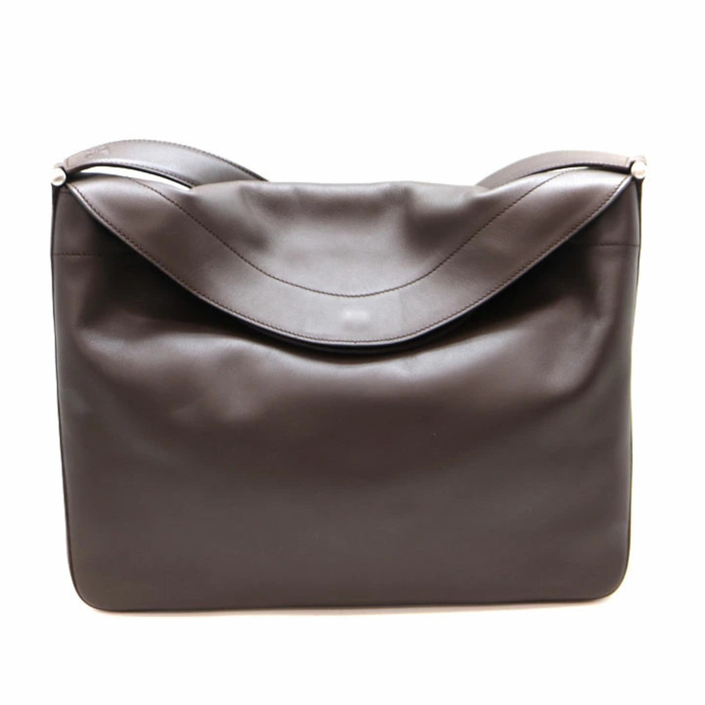 LOEWE Shoulder Bag Hobo Handbag Leather Brown